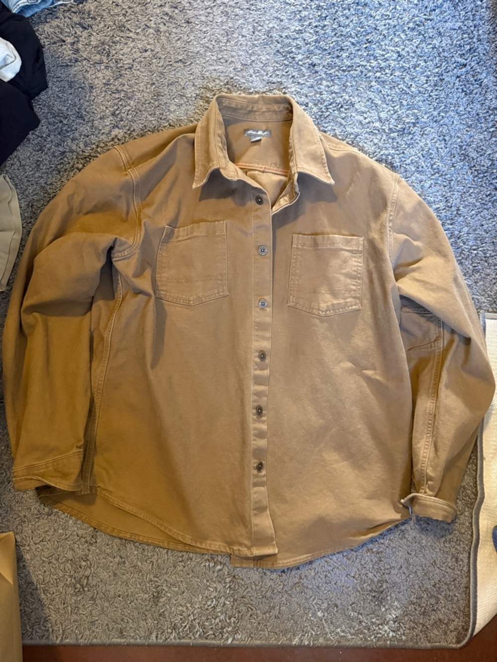 Eddie Bauer Brown Oxford Button-Down Shirt Jacket - Men’s XL - Like new